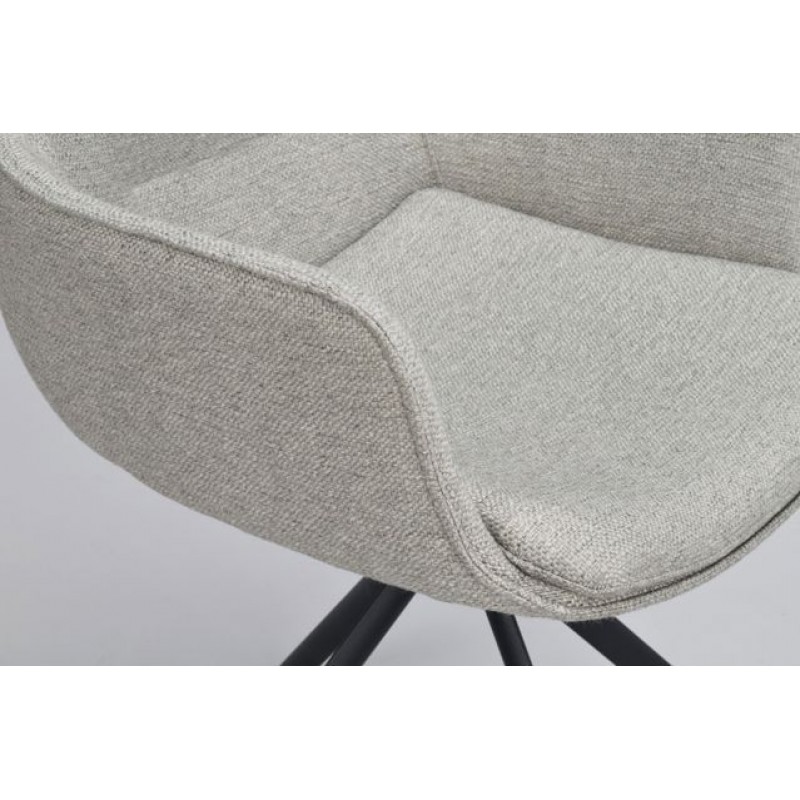 RO Lowell Swivel Arm Chair Grey/Black